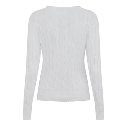 Women's Cable-Knit V-neck Jumper