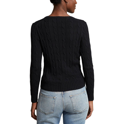 Women's Cable-Knit V-neck Jumper