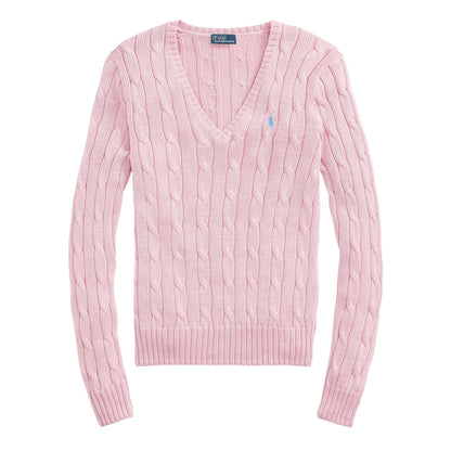 Women's Cable-Knit V-neck Jumper