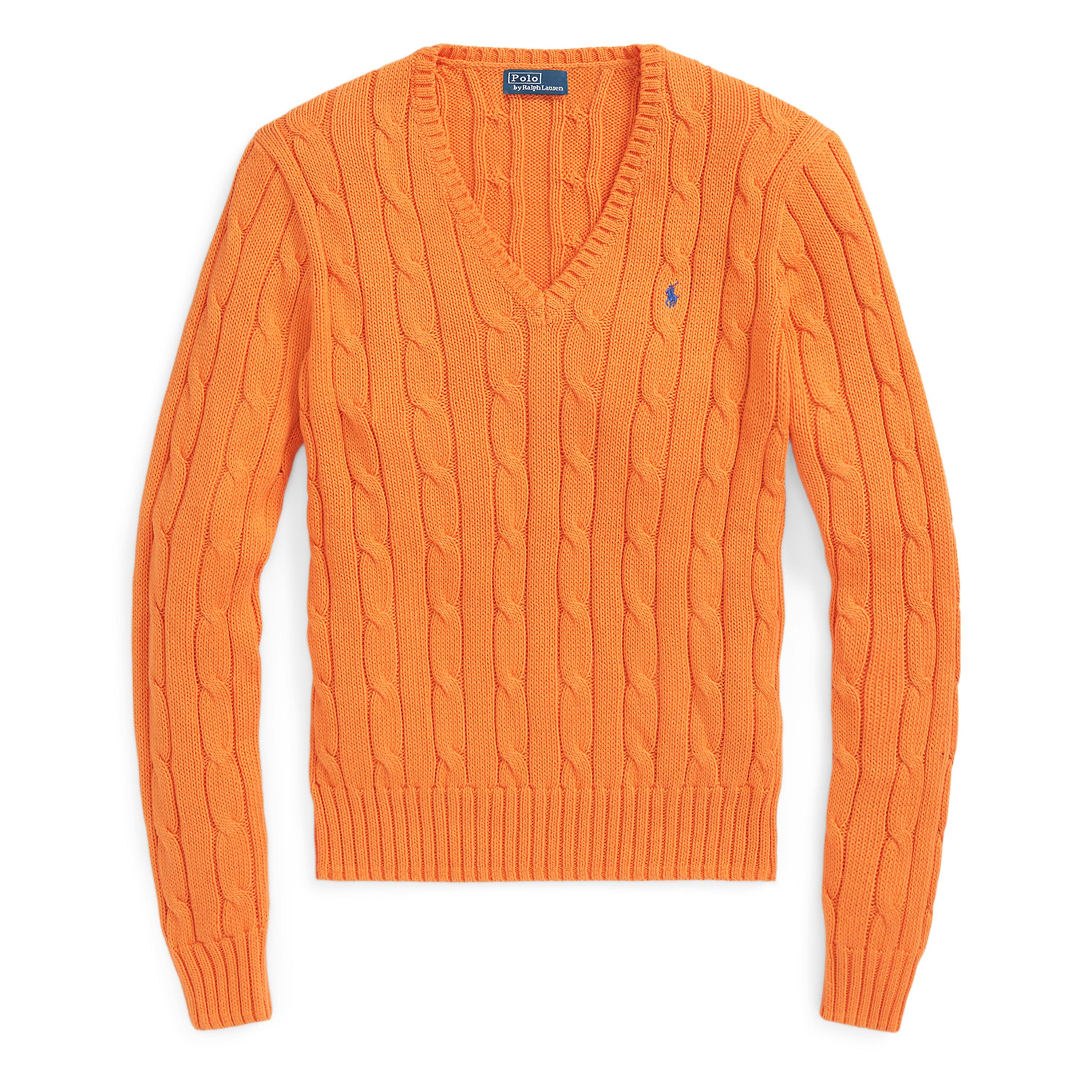 Women's Cable-Knit V-neck Jumper