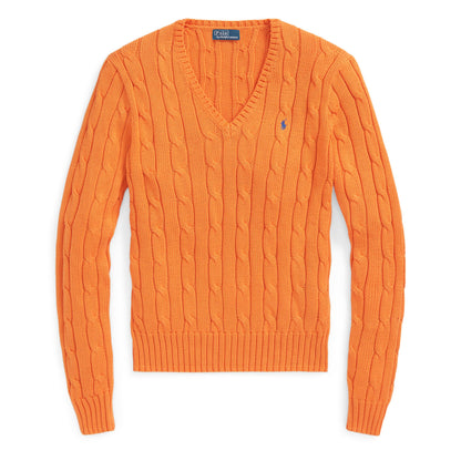 Women's Cable-Knit V-neck Jumper