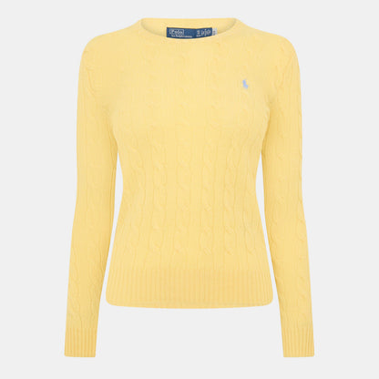 Women's Cable-Knit V-neck Jumper