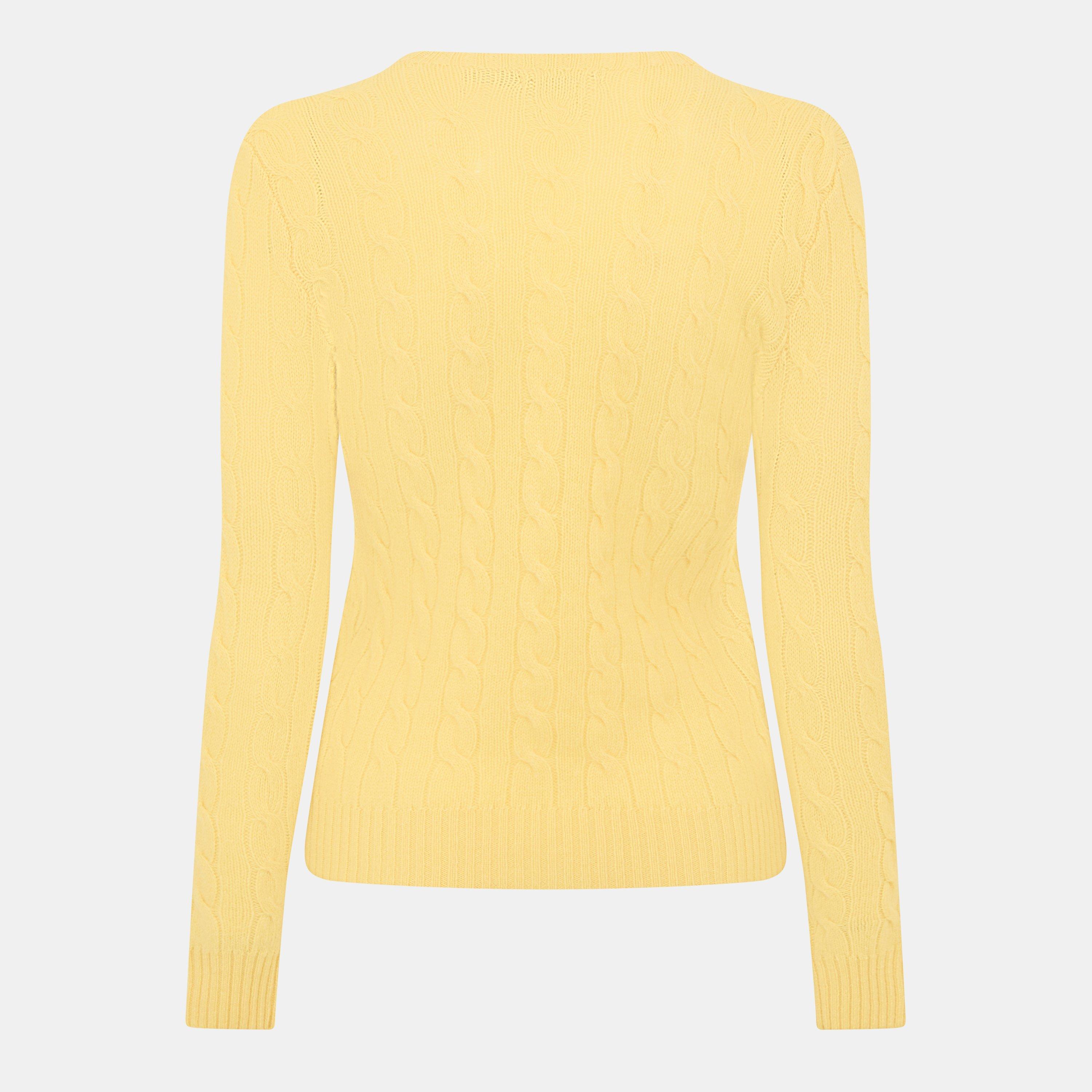 Women's Cable-Knit V-neck Jumper