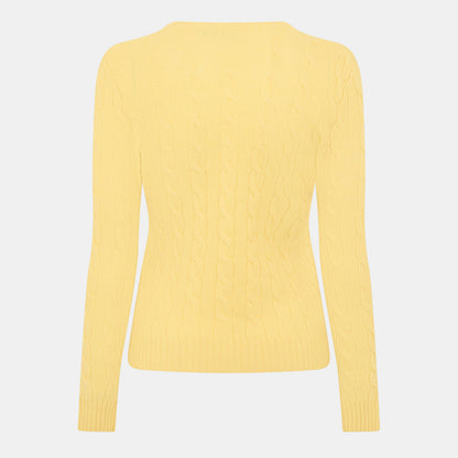 Women's Cable-Knit V-neck Jumper