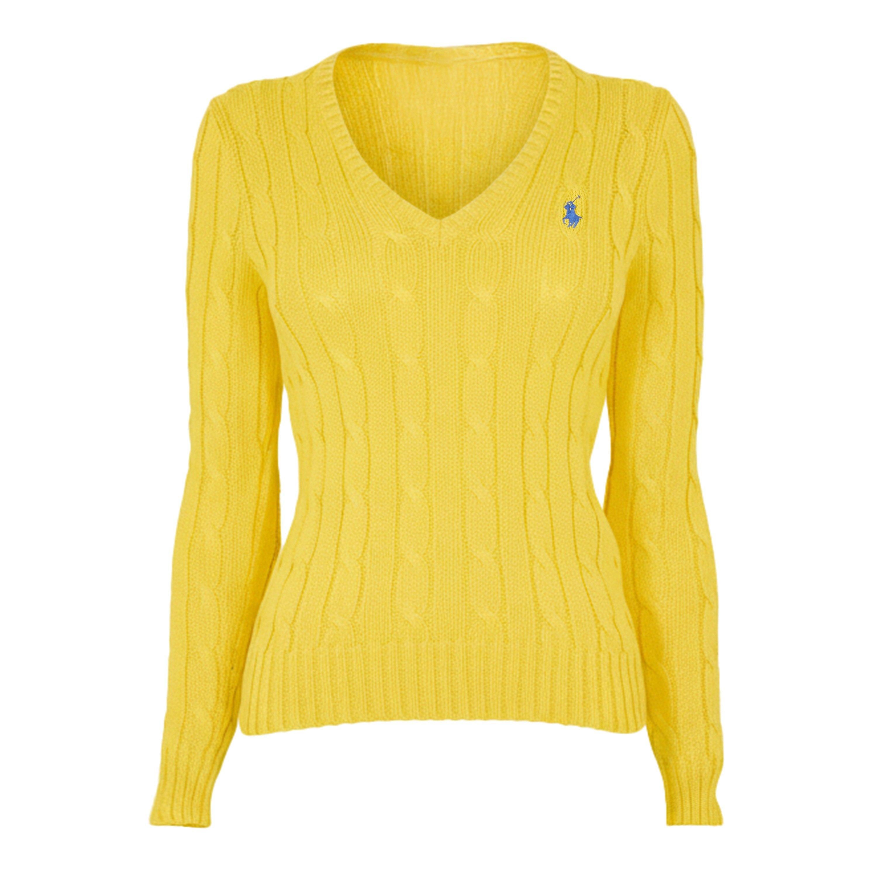 Cable-Knit V-neck Jumper