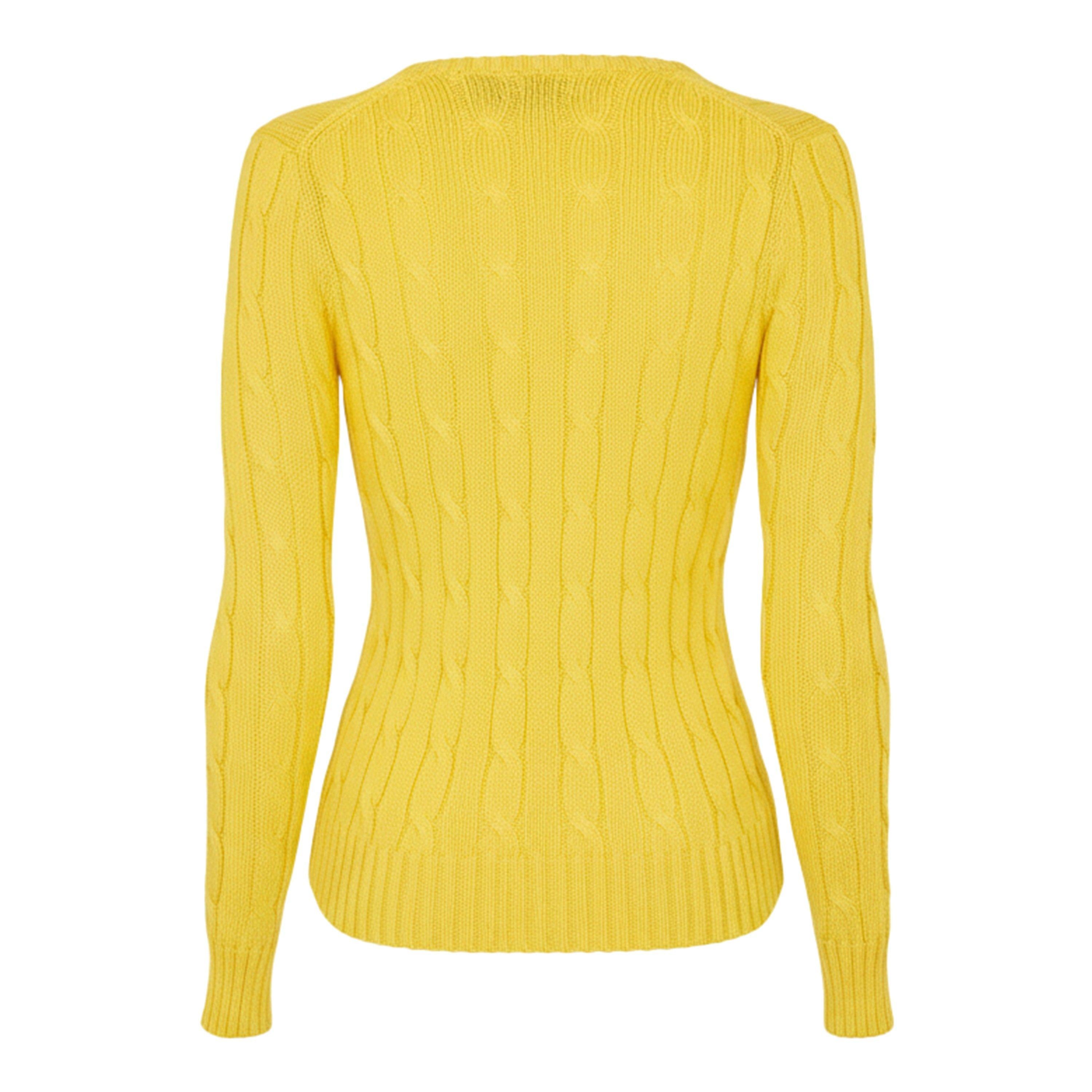 Cable-Knit V-neck Jumper