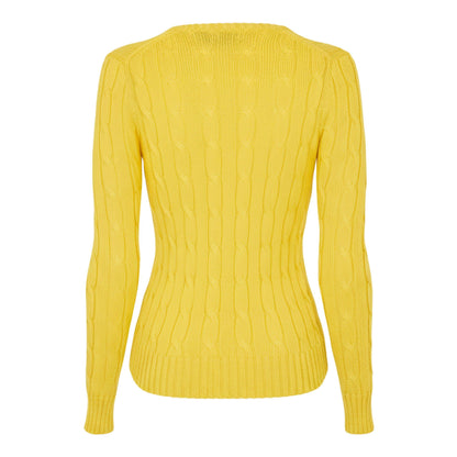 Cable-Knit V-neck Jumper