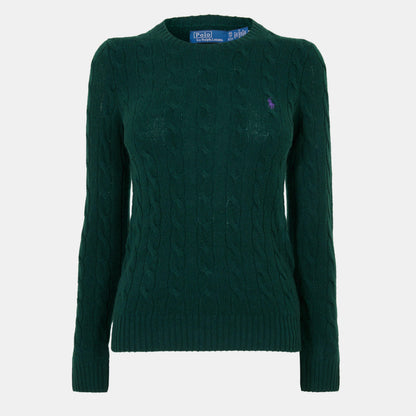 Women's Cable-Knit V-neck Jumper