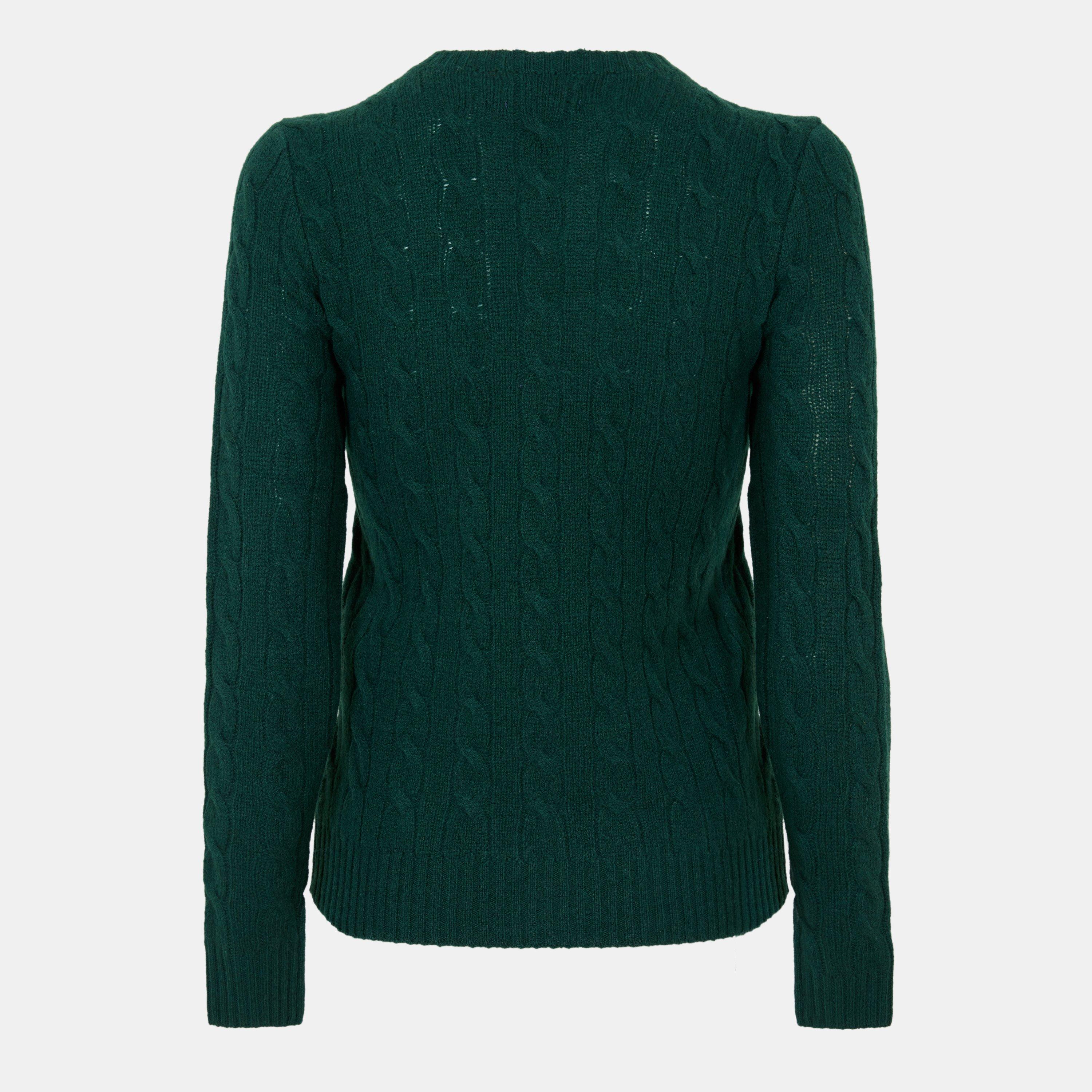Women's Cable-Knit V-neck Jumper