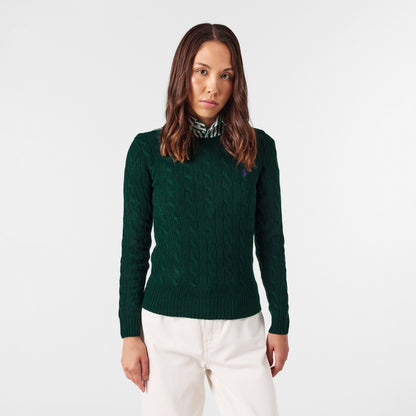 Women's Cable-Knit V-neck Jumper