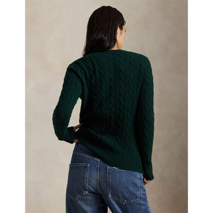 Cable-Knit V-neck Jumper