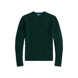 Cable-Knit V-neck Jumper