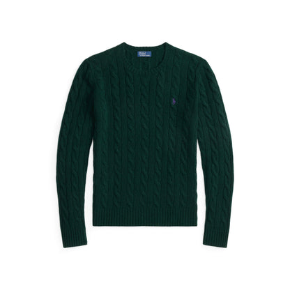 Cable-Knit V-neck Jumper