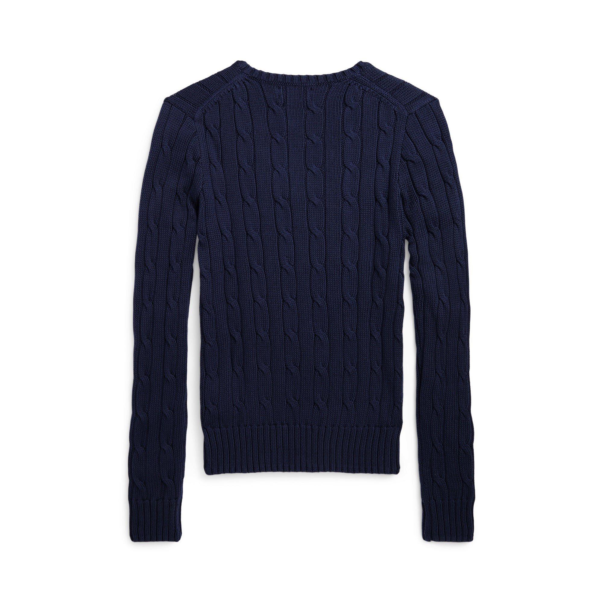 Women's Cable-Knit V-neck Jumper
