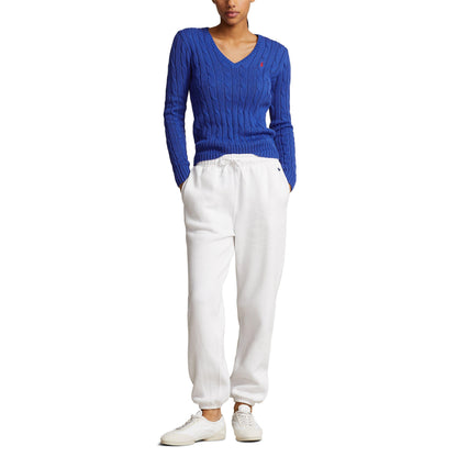 Women's Cable-Knit V-neck Jumper