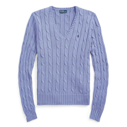 Women's Cable-Knit V-neck Jumper