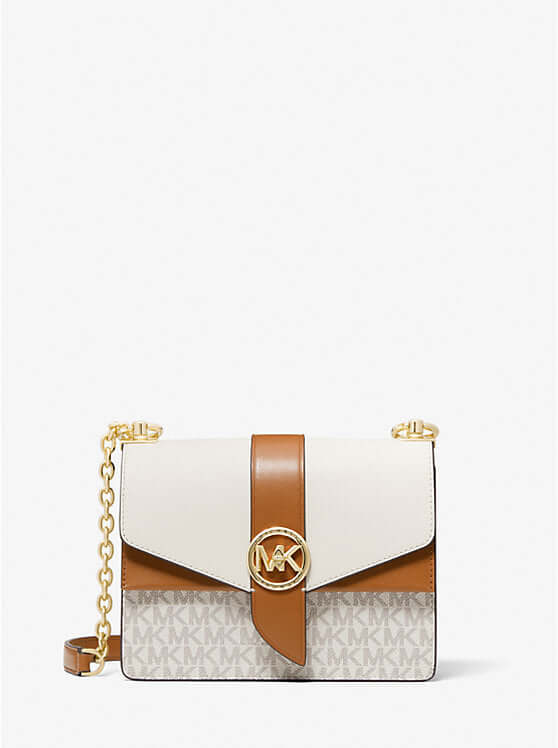Michael Kors Greenwich Small Color-Block Logo and Saffiano Leather Crossbody Bag - Bags | Shop From The Mirage