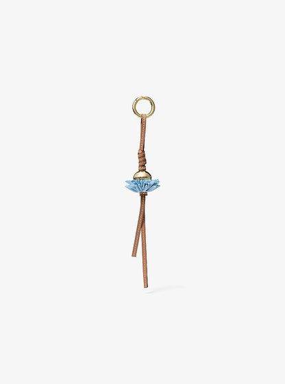 Leather Flower Bag Charm