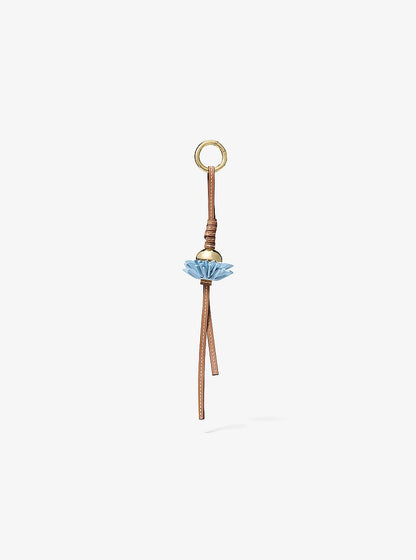 Leather Flower Bag Charm