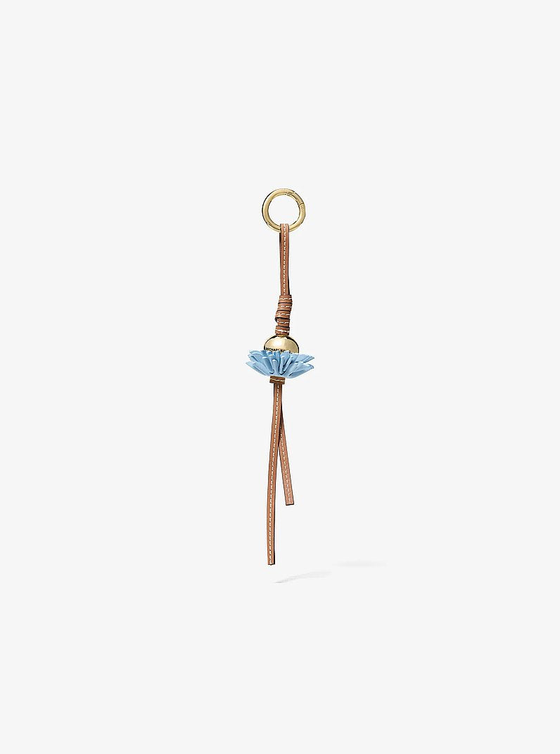 Leather Flower Bag Charm