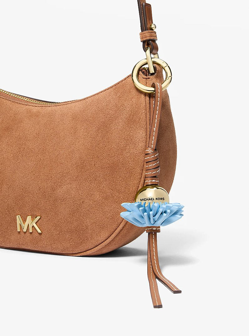 Leather Flower Bag Charm