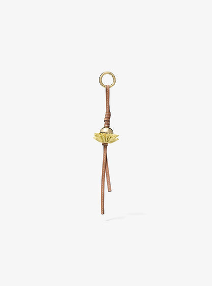 Leather Flower Bag Charm