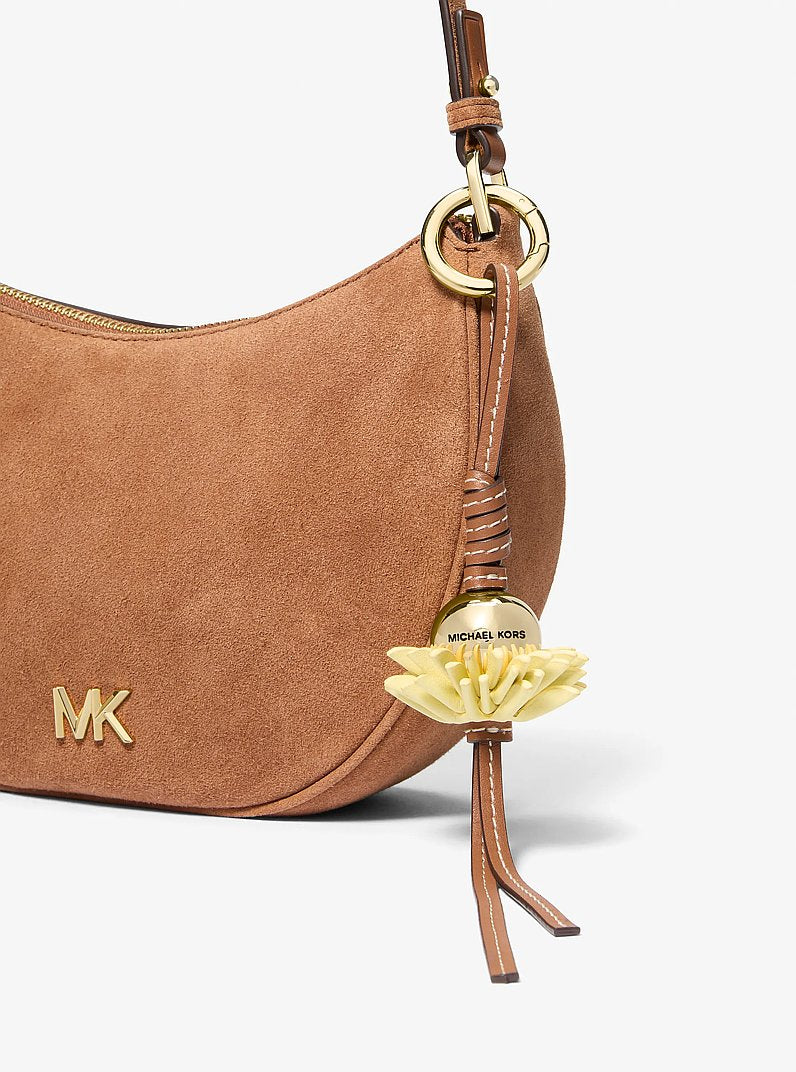 Leather Flower Bag Charm