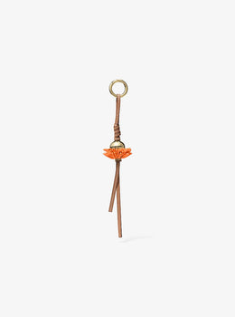 Leather Flower Bag Charm