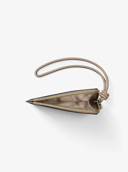 Jet Set Small Pebbled Leather Card Case Wristlet