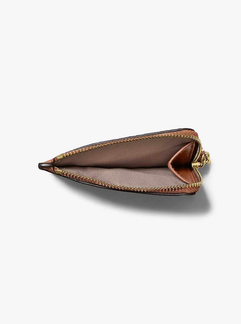 Jet Set Small Pebbled Leather Card Case Wristlet