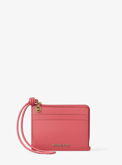 Jet Set Small Pebbled Leather Card Case Wristlet