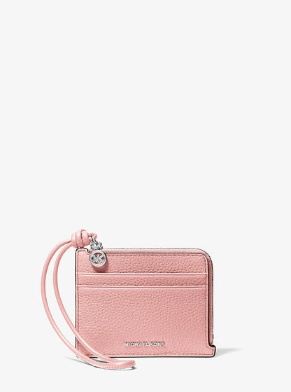 Jet Set Small Pebbled Leather Card Case Wristlet