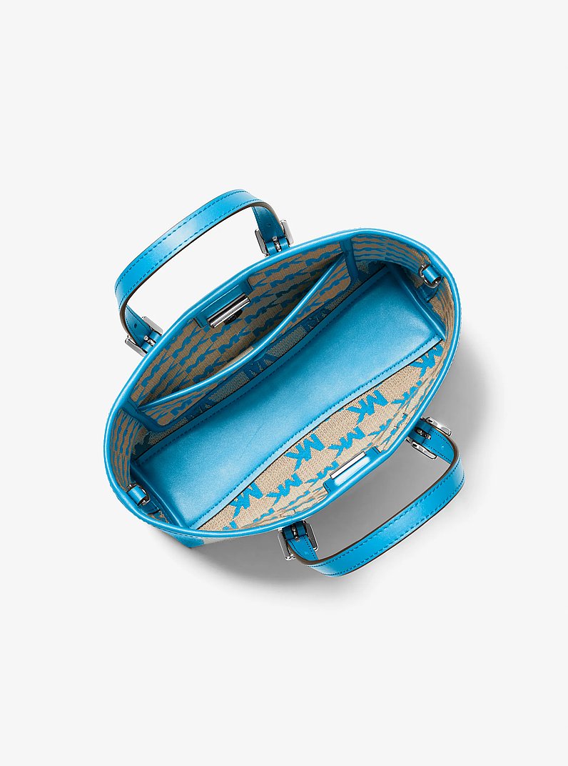 Quinn Small Striped Canvas Convertible Crossbody Bag