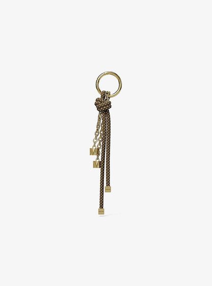 Gold-Tone and Speckled Cord Bag Charm