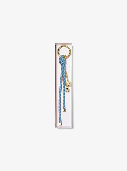 Gold-Tone and Speckled Cord Bag Charm