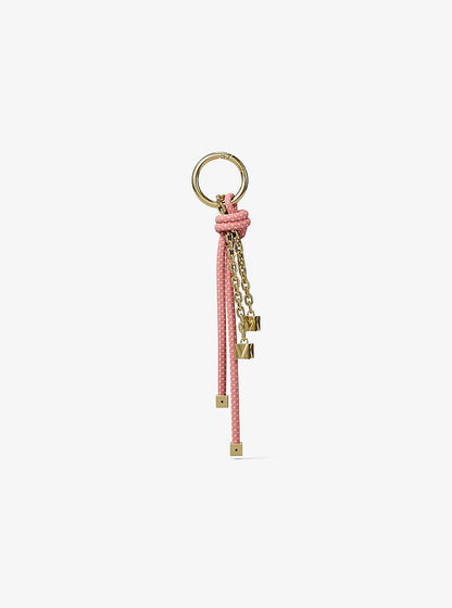Gold-Tone and Speckled Cord Bag Charm