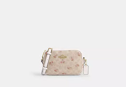Mini Jamie Camera Bag In Signature Canvas With Floral Print