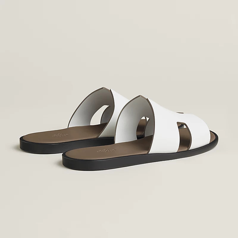Izmir sandal in Blanc / Étoupe