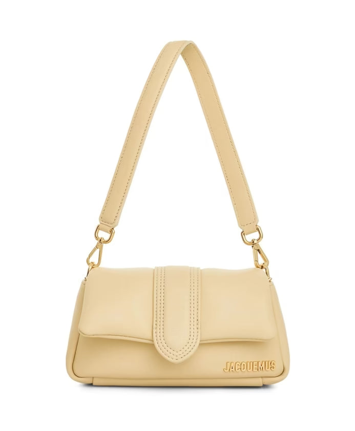 Ivory Shoulder Bag with Flap Closure