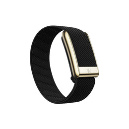 Whoop 5.0 Superknit Luxe Obsidian with Gold Band (12 Month Peak Subscription Included)
