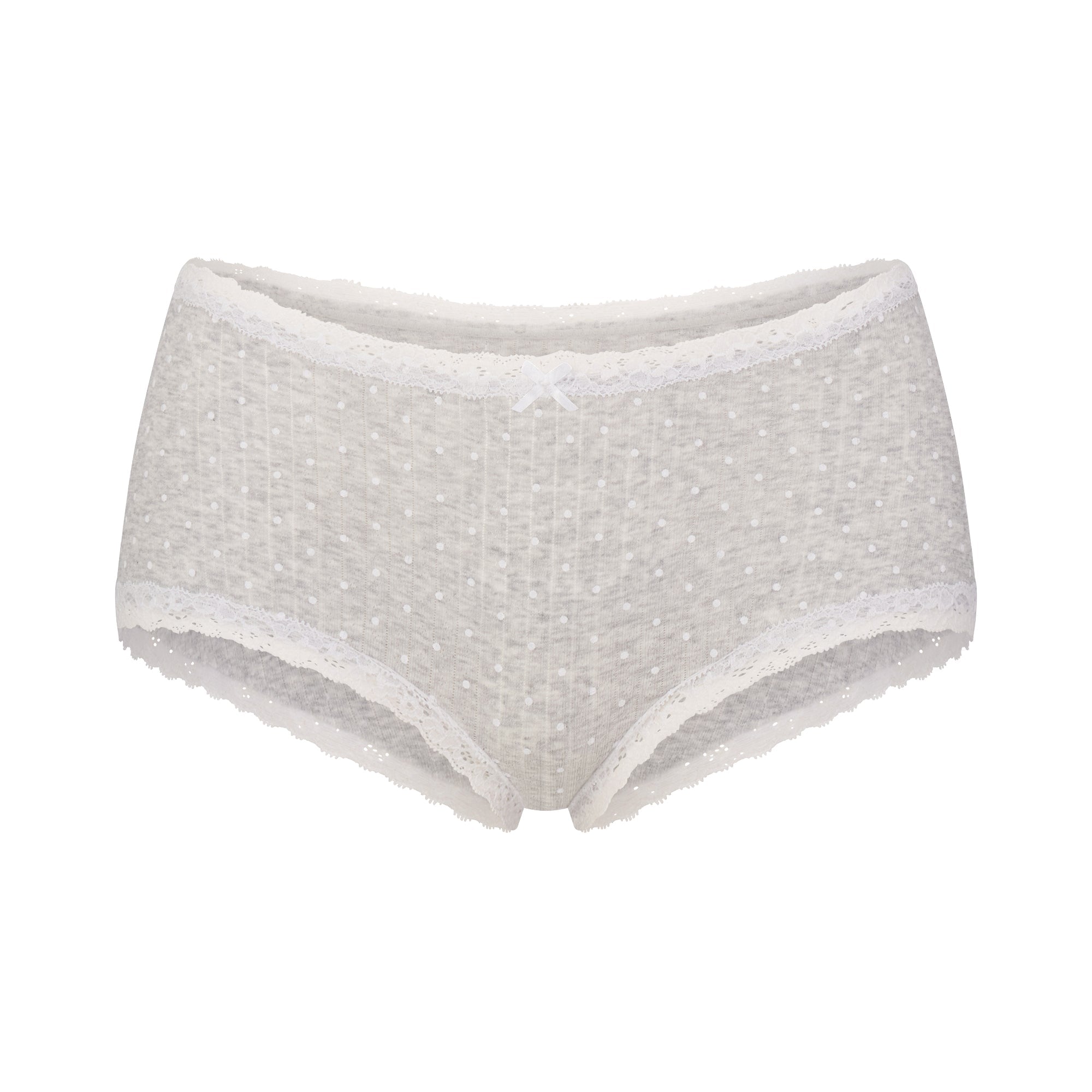 Lightweight Cotton Pointelle Lace Boy Short