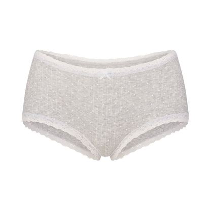 Lightweight Cotton Pointelle Lace Boy Short