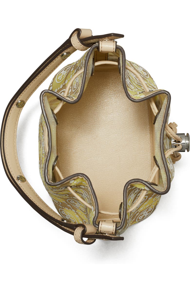 T Monogram Mesh Dot Bucket Bag