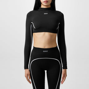 Women's Long-Sleeve Seamless Crop Top