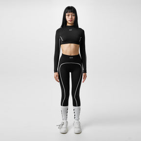 Women's Long-Sleeve Seamless Crop Top