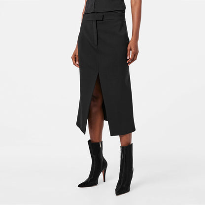 Alex Kick Back Structured Midi Skirt