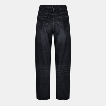Structured Denim Wide Leg Jeans