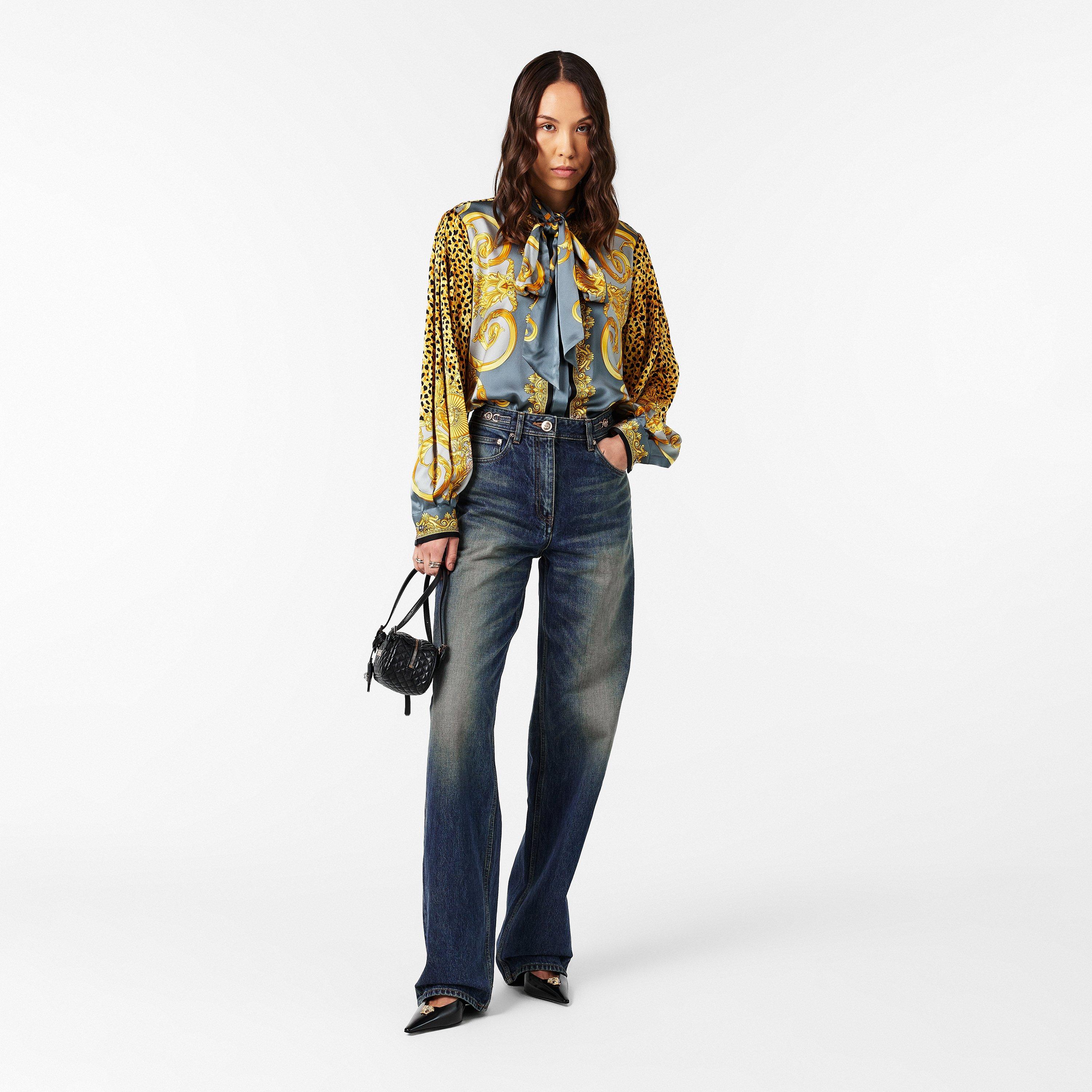 Wide Structured Italian Denim Wide Leg Jeans