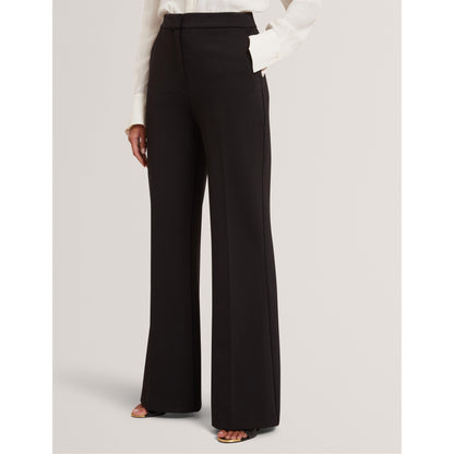 High-Waist Flared Trousers