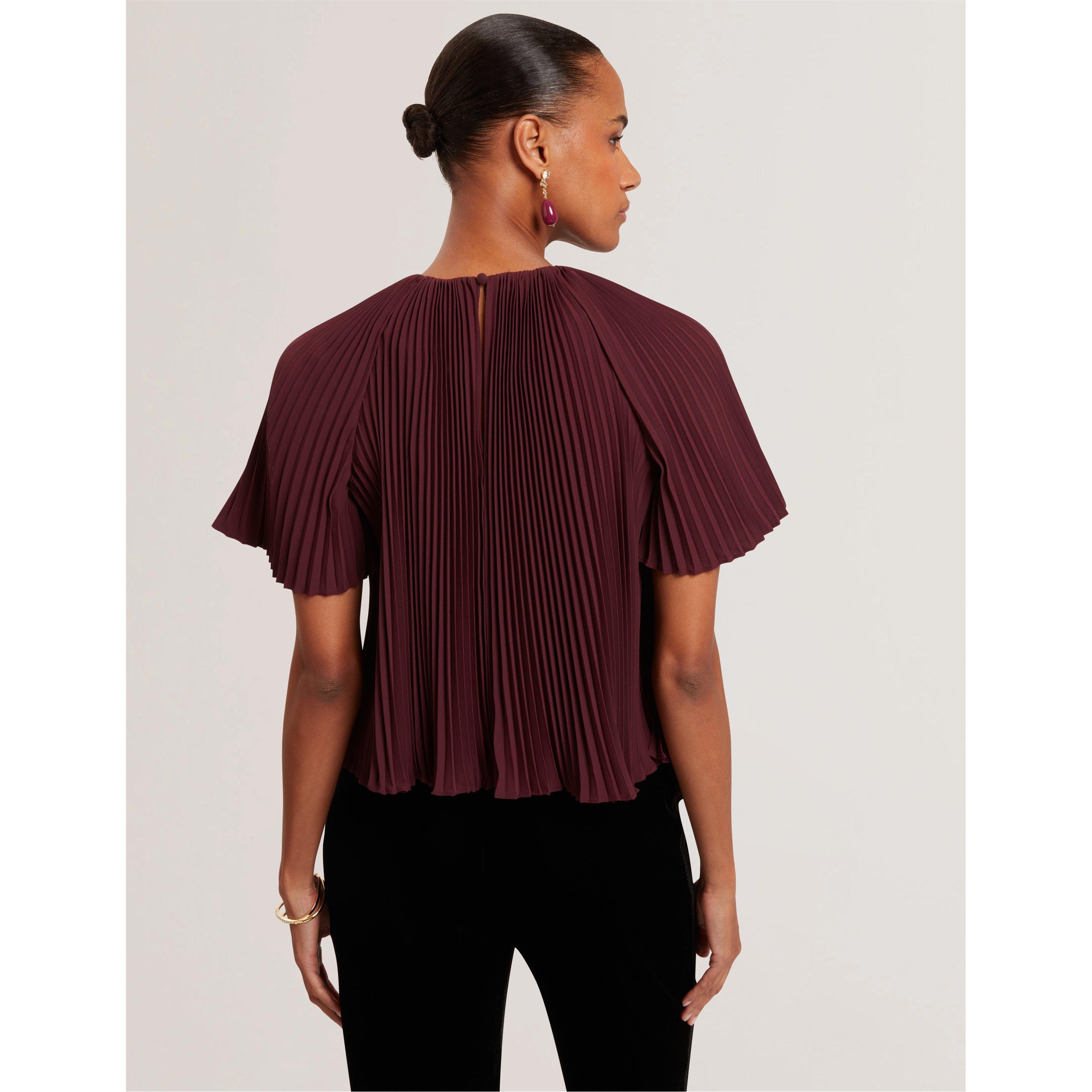 Short Sleeve Pleated Top